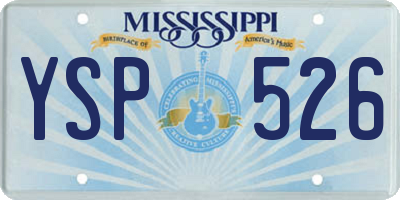 MS license plate YSP526