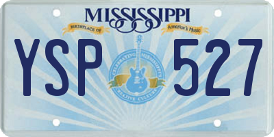 MS license plate YSP527