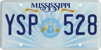 MS license plate YSP528