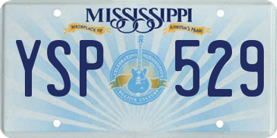 MS license plate YSP529