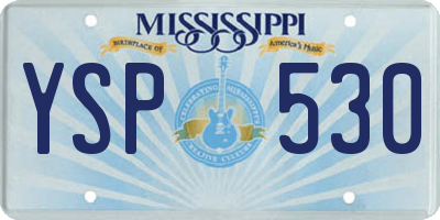 MS license plate YSP530