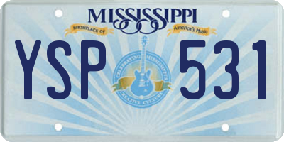 MS license plate YSP531