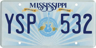 MS license plate YSP532
