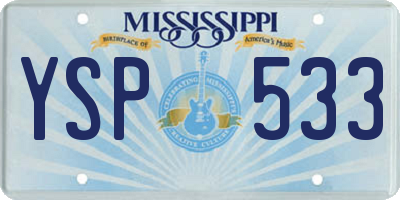 MS license plate YSP533