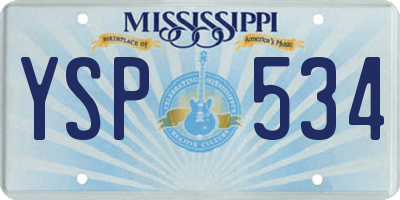 MS license plate YSP534