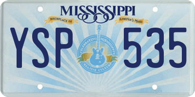 MS license plate YSP535