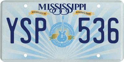 MS license plate YSP536