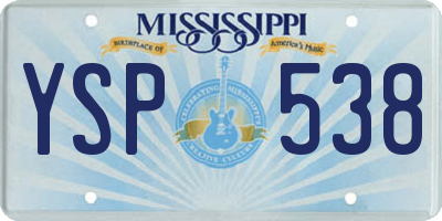 MS license plate YSP538