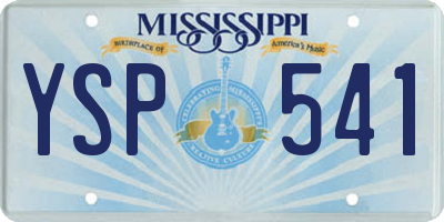 MS license plate YSP541