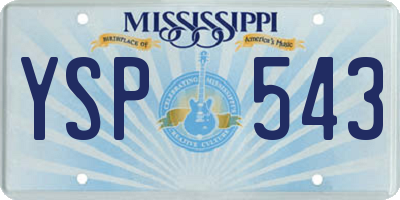MS license plate YSP543