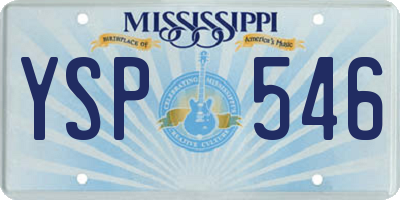 MS license plate YSP546
