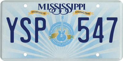 MS license plate YSP547