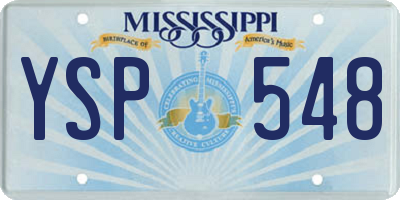 MS license plate YSP548