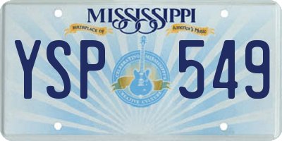 MS license plate YSP549