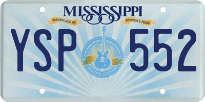 MS license plate YSP552