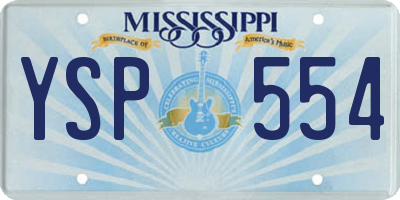 MS license plate YSP554