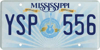 MS license plate YSP556