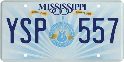 MS license plate YSP557