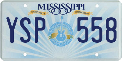 MS license plate YSP558
