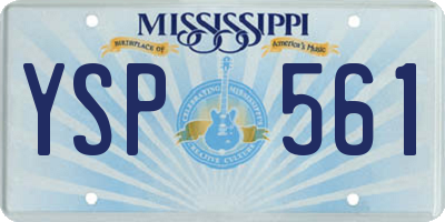 MS license plate YSP561