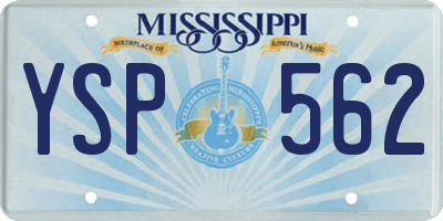 MS license plate YSP562