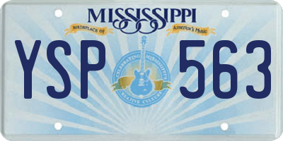 MS license plate YSP563