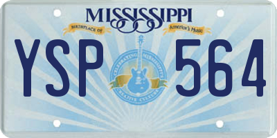MS license plate YSP564
