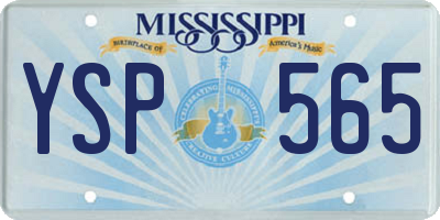 MS license plate YSP565