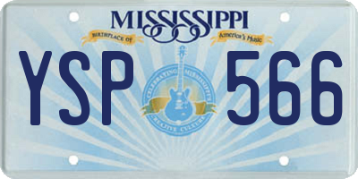 MS license plate YSP566