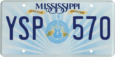 MS license plate YSP570
