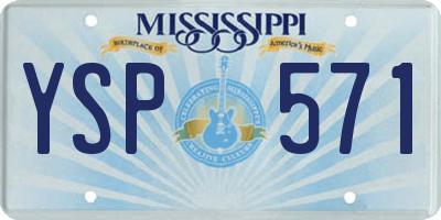 MS license plate YSP571