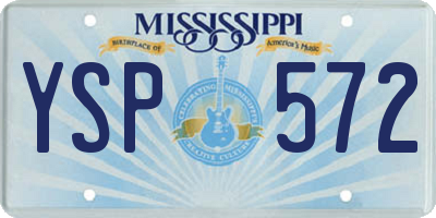 MS license plate YSP572