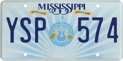 MS license plate YSP574