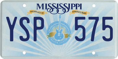 MS license plate YSP575