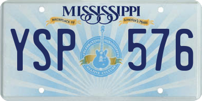 MS license plate YSP576