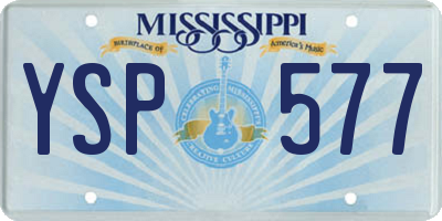 MS license plate YSP577