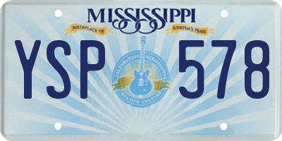 MS license plate YSP578