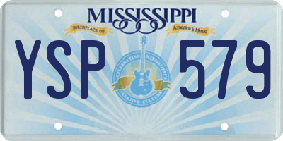 MS license plate YSP579