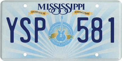 MS license plate YSP581