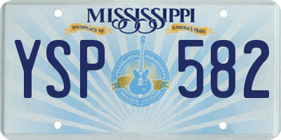 MS license plate YSP582