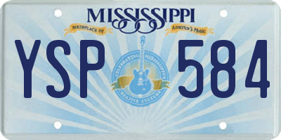 MS license plate YSP584