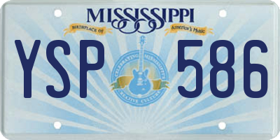 MS license plate YSP586