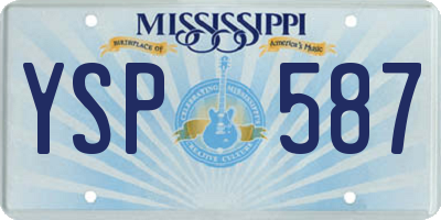 MS license plate YSP587