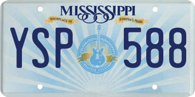 MS license plate YSP588