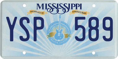 MS license plate YSP589