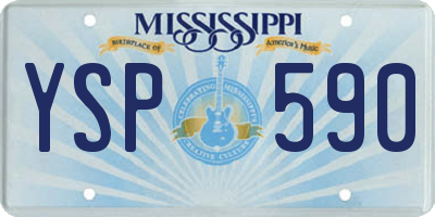 MS license plate YSP590