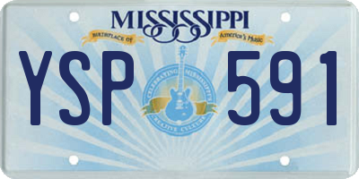 MS license plate YSP591