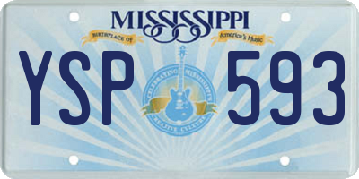 MS license plate YSP593