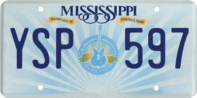 MS license plate YSP597
