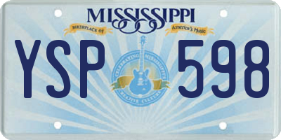 MS license plate YSP598